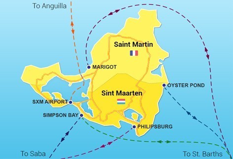 ferry routes sint maarten