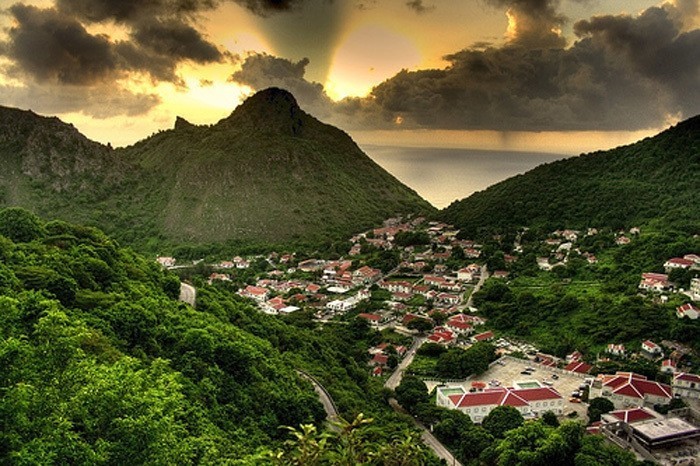 Saba island sunrise